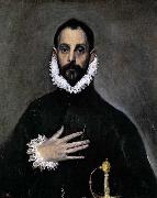 GRECO, El Nobleman with his Hand on his Chest oil painting